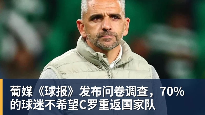 葡媒《球报》发布问卷调查，70%的球迷不希望C罗重返国家队